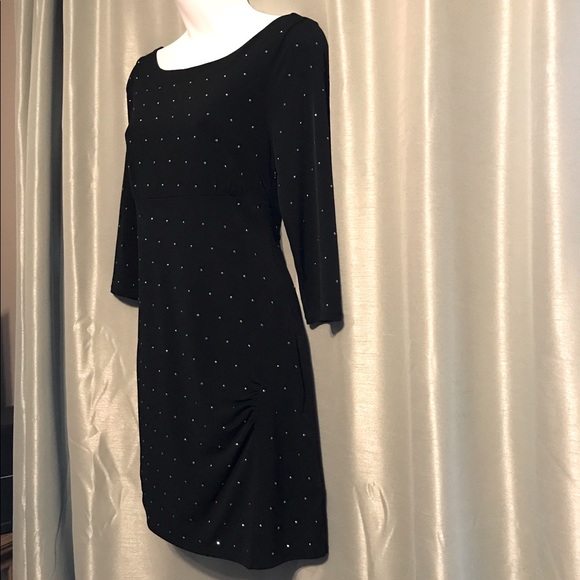 Express Black Evening Dress with Rhinestone Detail - Picture 7 of 9